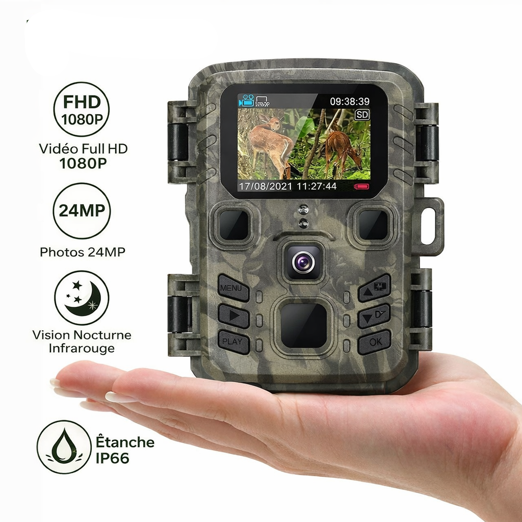 Caméra de Chasse Mini Compacte Wifi