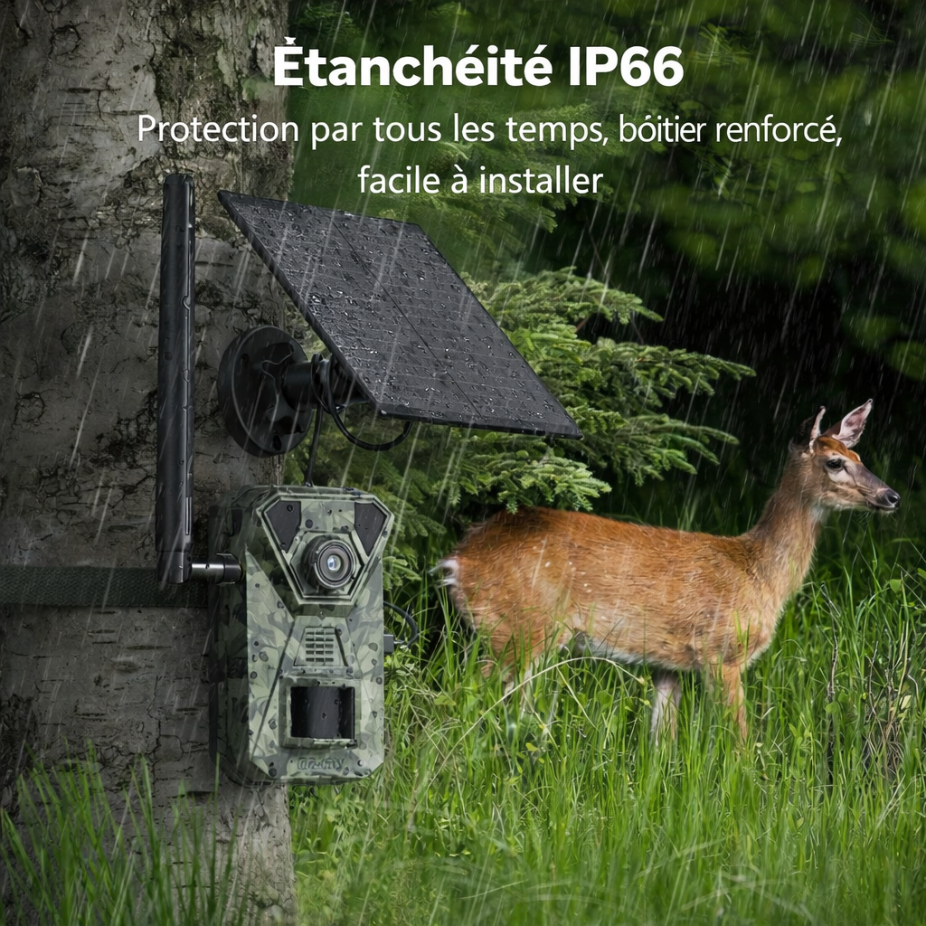 Caméra de Chasse Solaire 4G