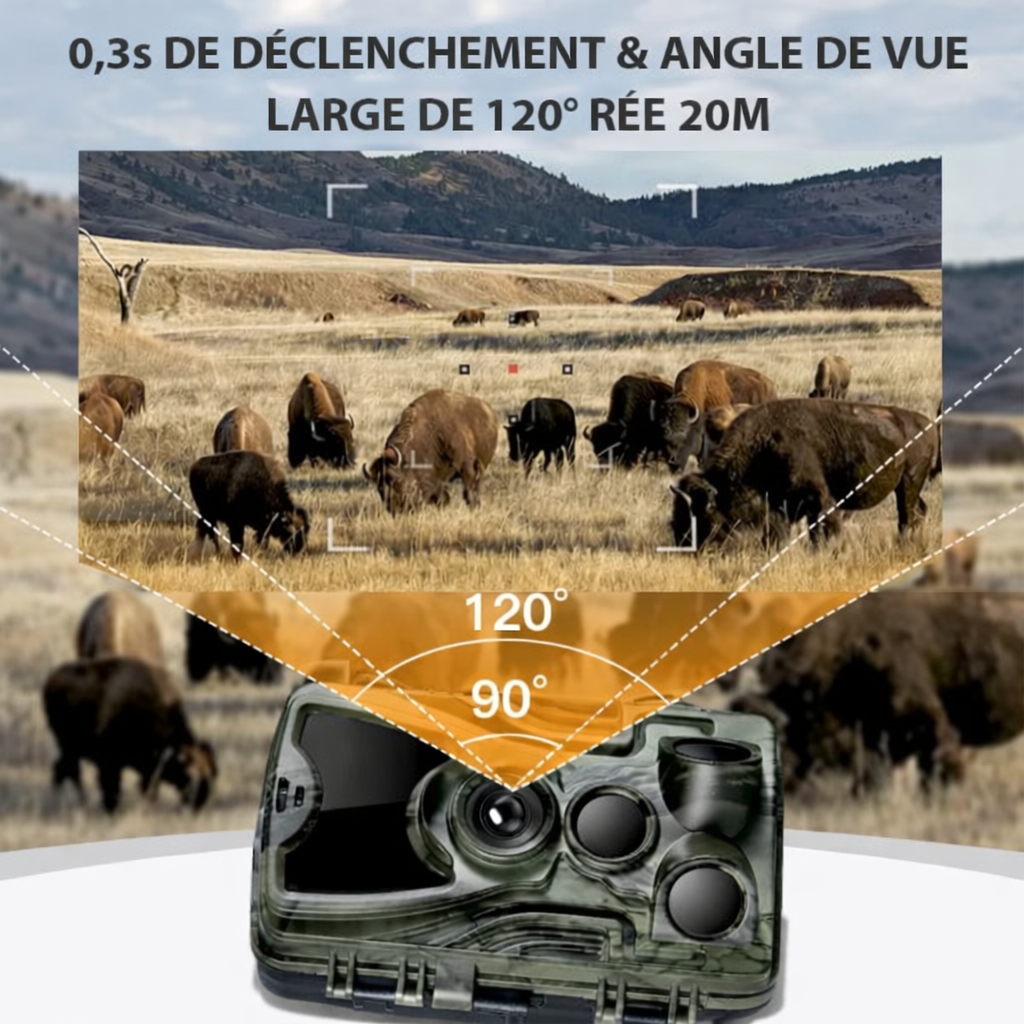 Camera de Chasse 4K Batterie Rechargeable
